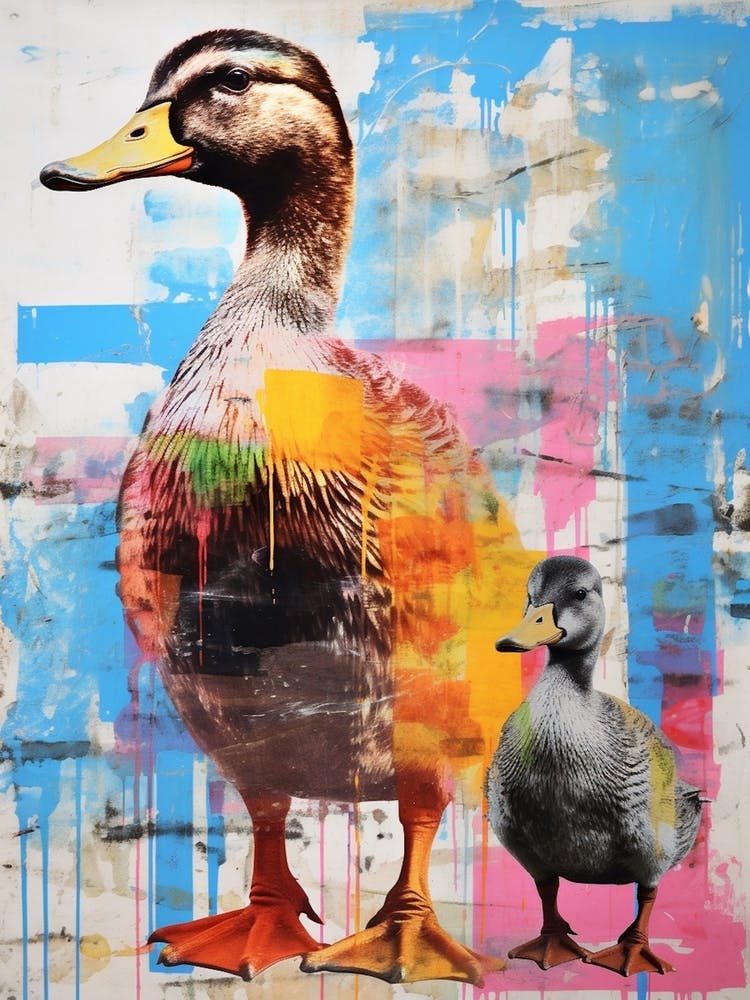 Duckling Family Screen Print Inspired 2