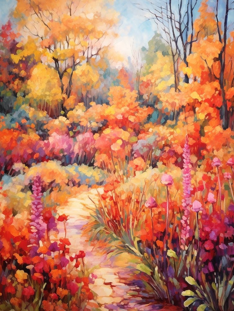 Autumn Gardens Painting Chanticleer Garden 4