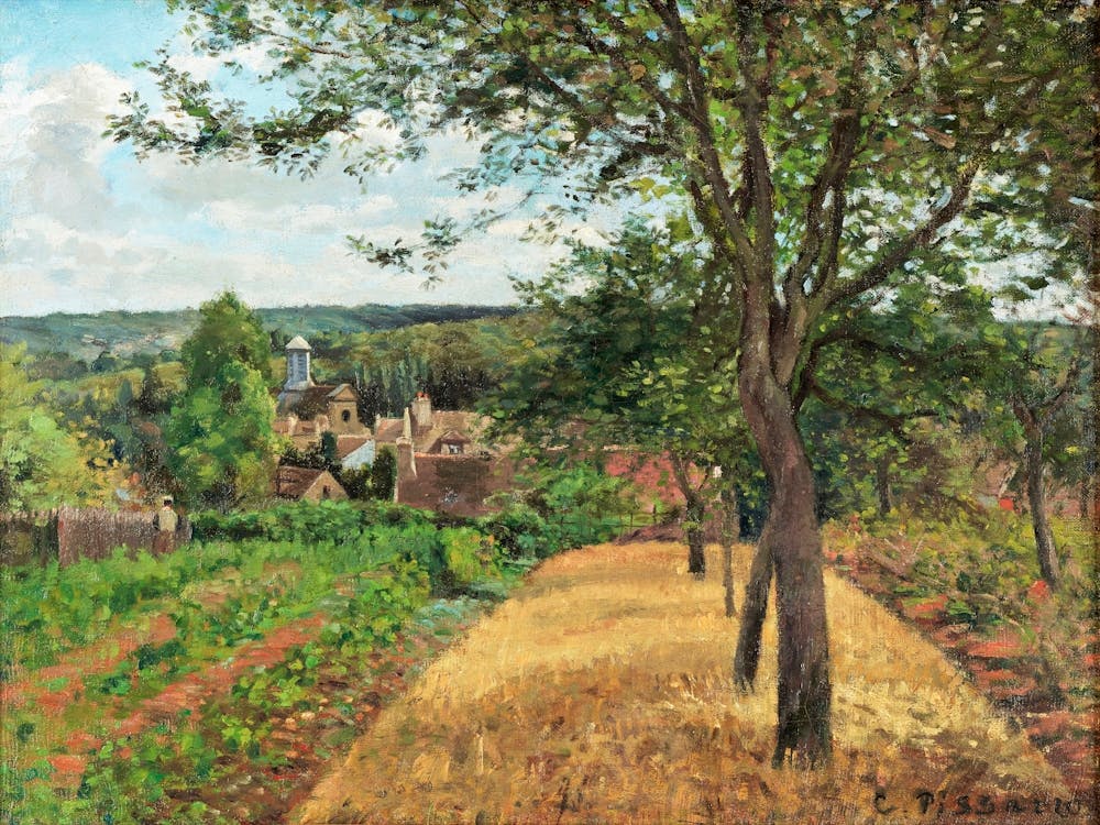 Orchards At Louveciennes (1872), Camille Pissarro