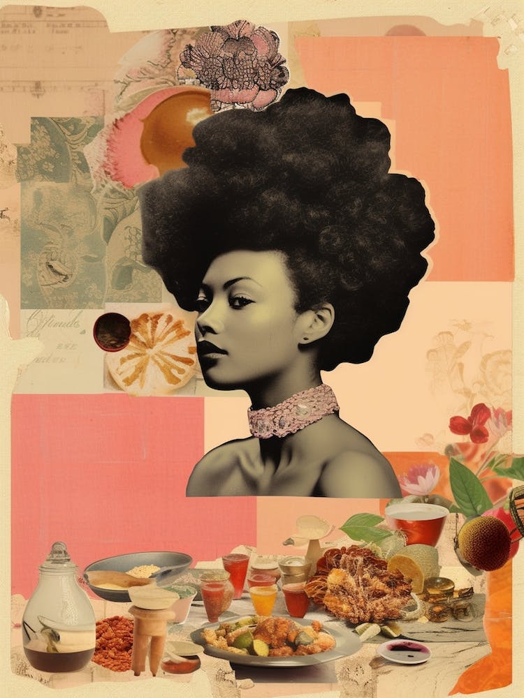 Afro Collage Portrait 11