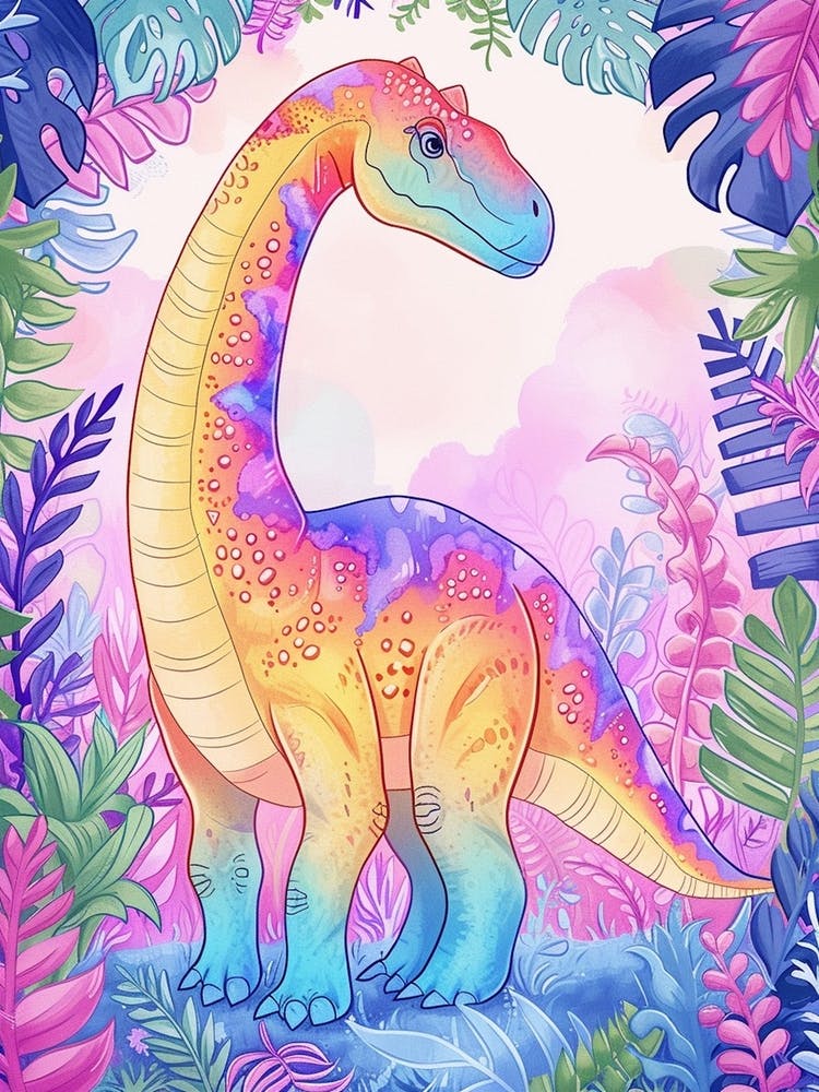 Rainbow Edmontosaurus Dinosaur 2