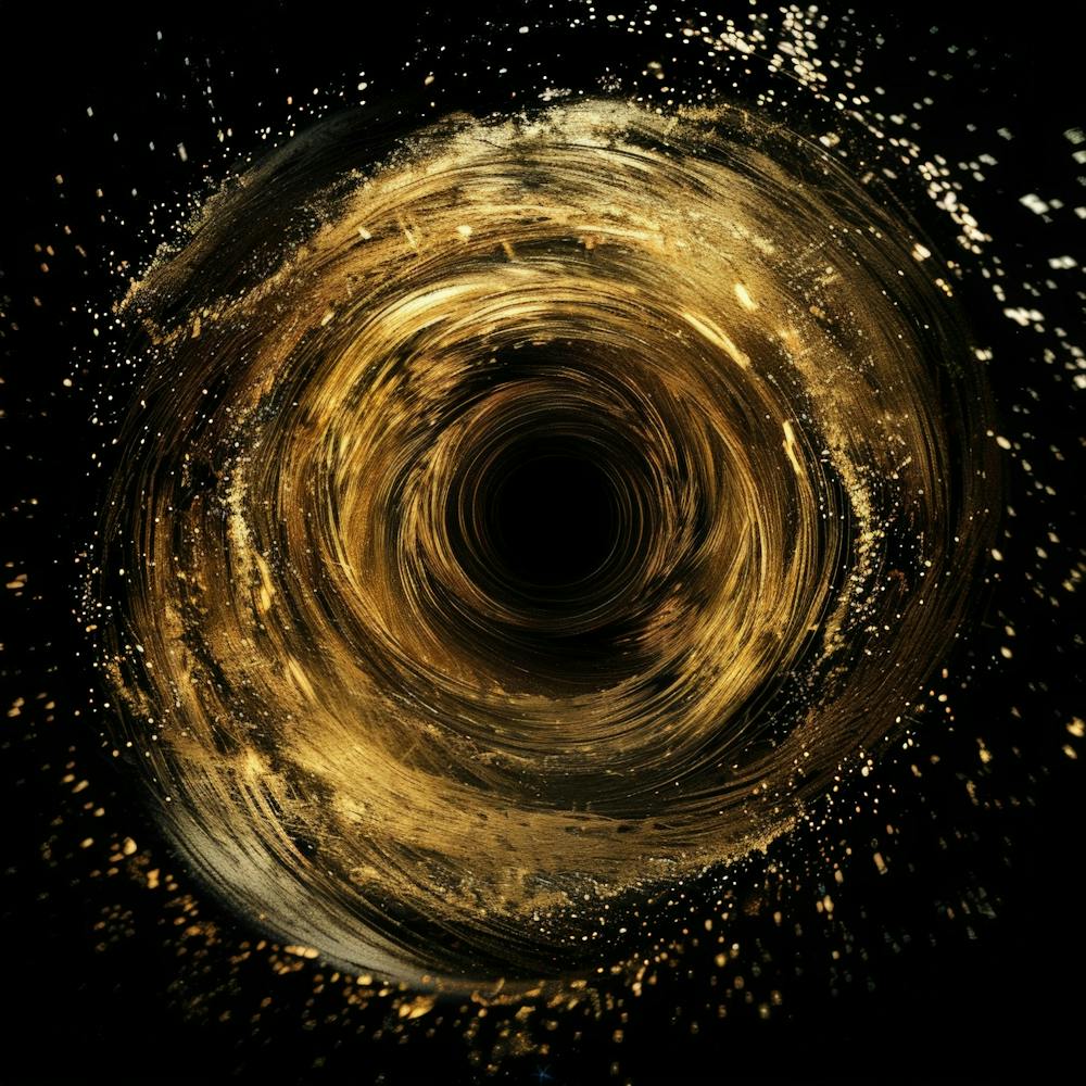 Black Hole With Gold Dust