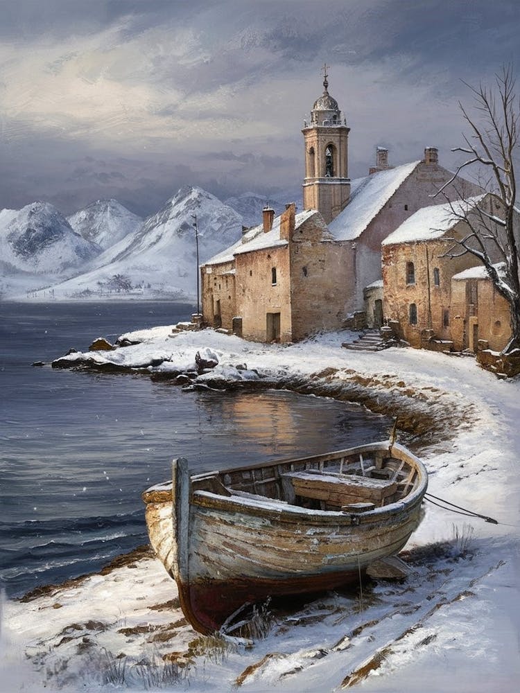 Boat In The Snow