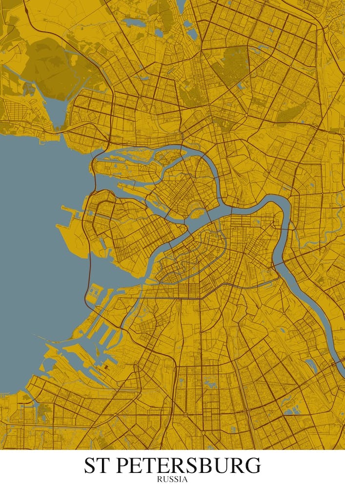 St Petersburg Yellow Blue