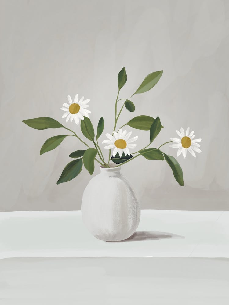 Minimalist Daisy Flowers