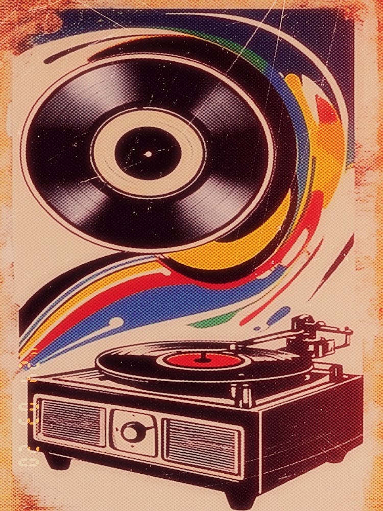 Vintage Record Turntable