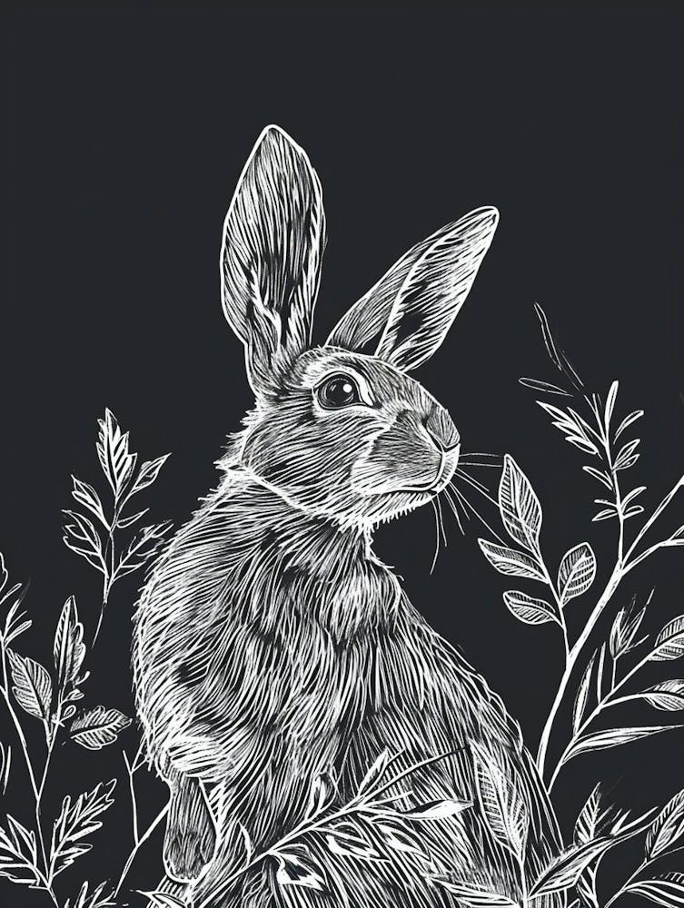 Tans Rabbit Minimalist Illustration 3