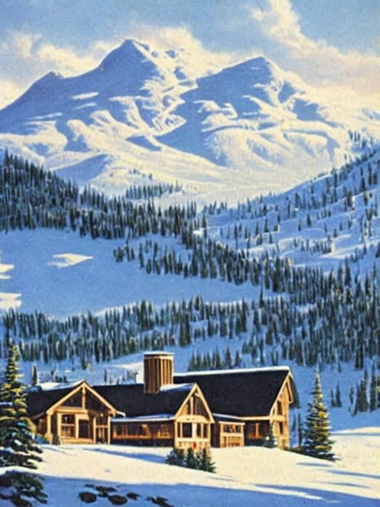 Copper Mountain, Usa Ski Resort Vintage Landscape 1 Skiing Poster
