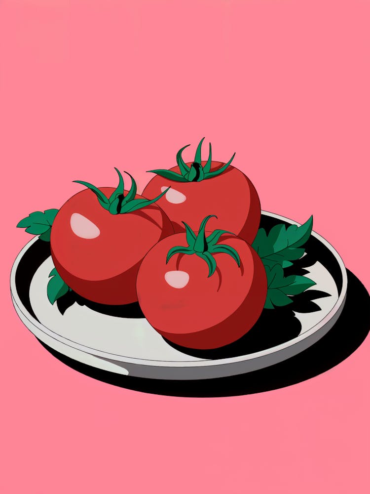 Tomatoes On A Plate