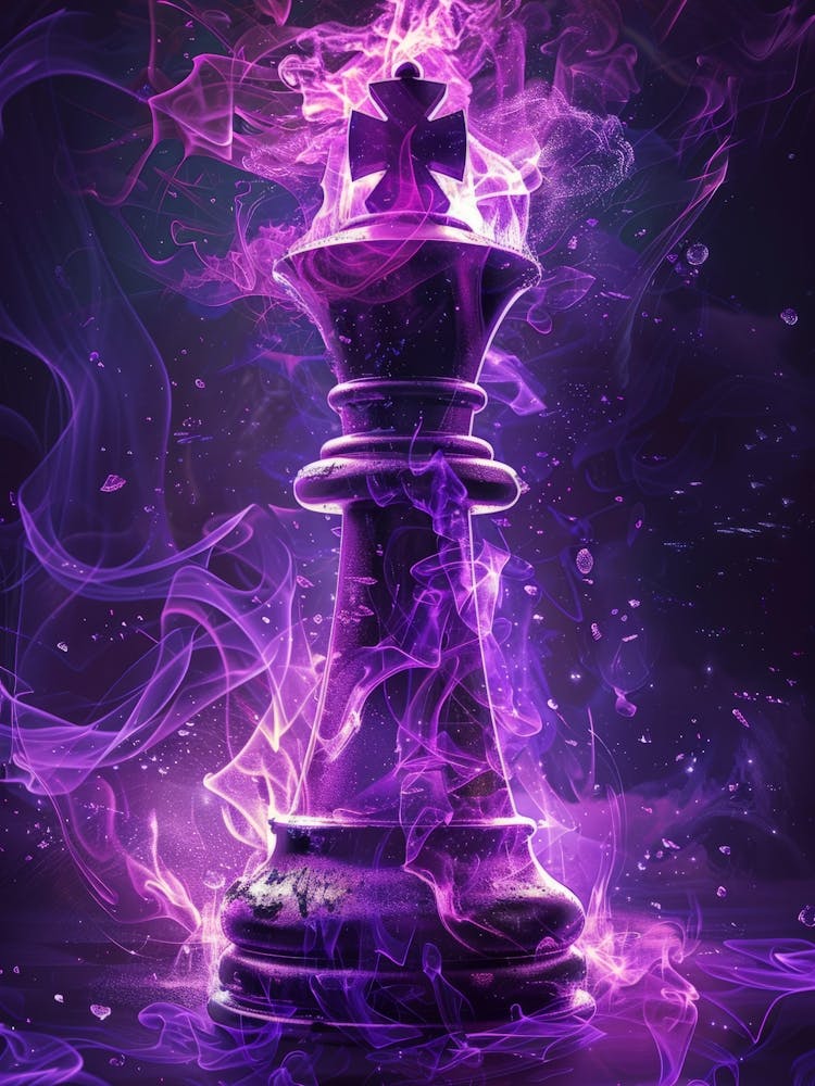 Purple Chess Piece
