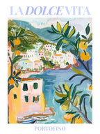 La Dolce Vita Poster, Italy Illustration Print