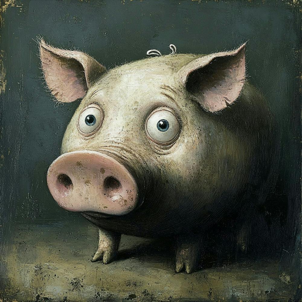 Pig With Big Eyes