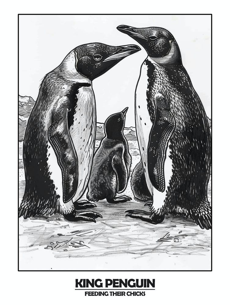 Penguin Feeding Their Chicks Poster 8
