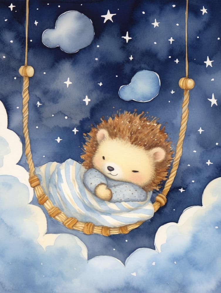 Baby Hedgehog 1 Sleeping In The Clouds