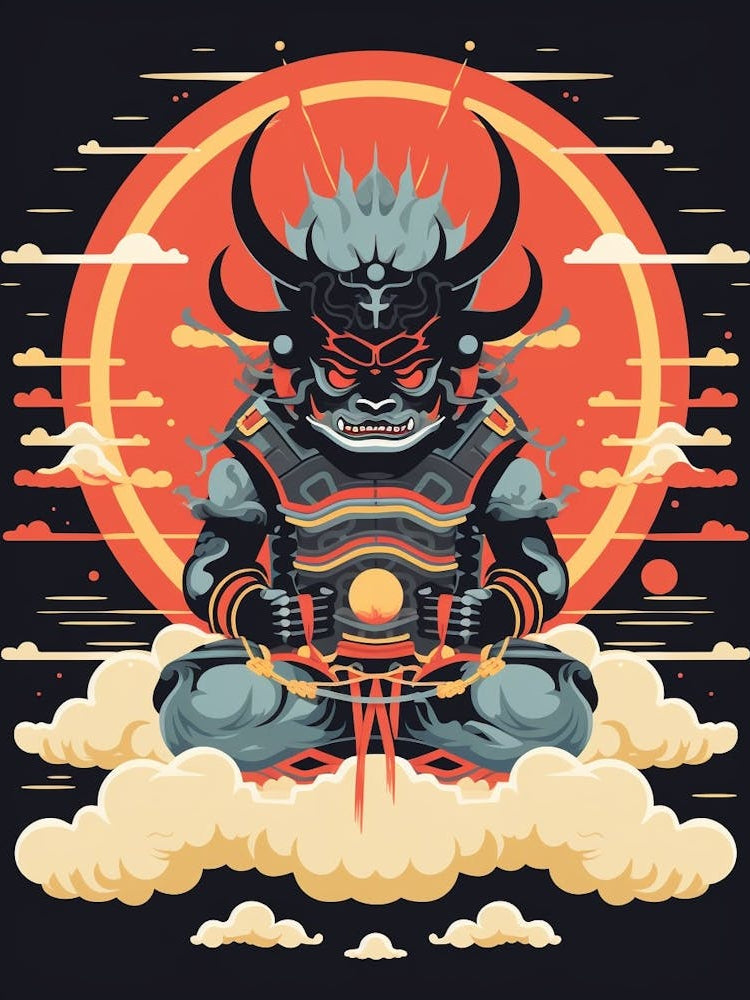 Raijin Thunder God Japanese Style 12