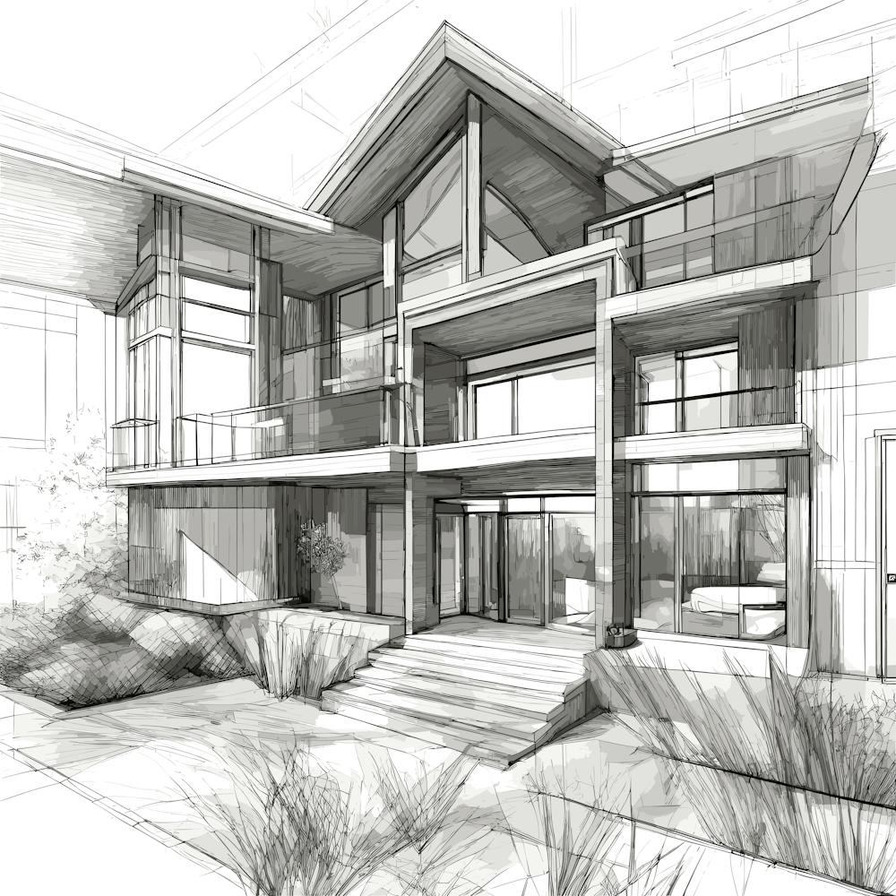 Sketch Of A House