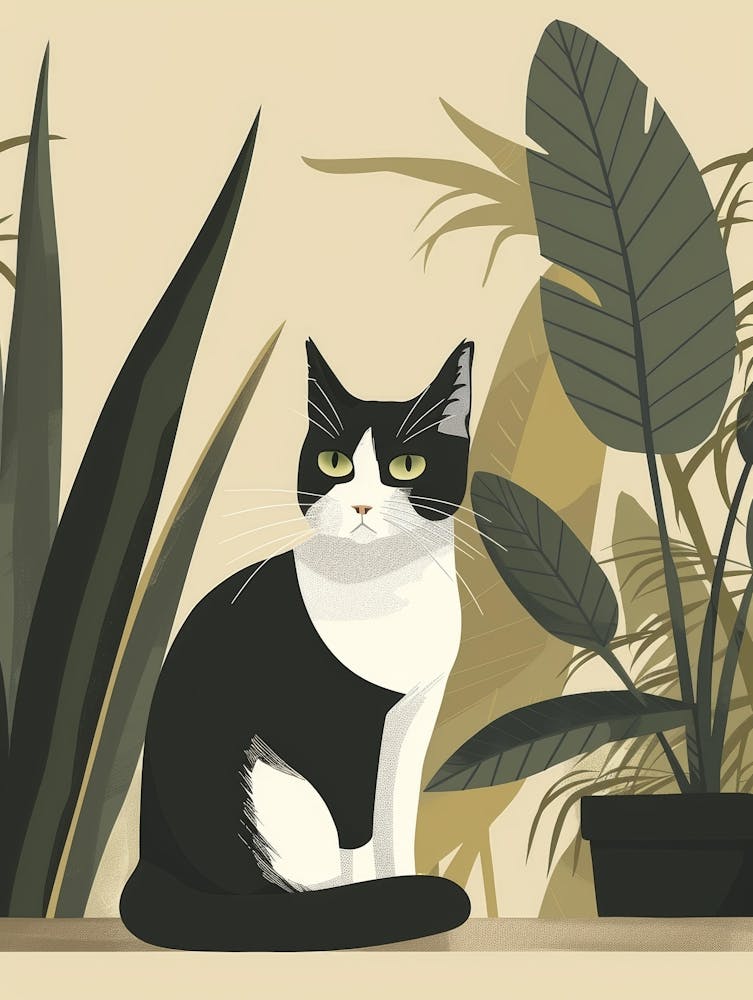 Cat Sitting On A Window Sill