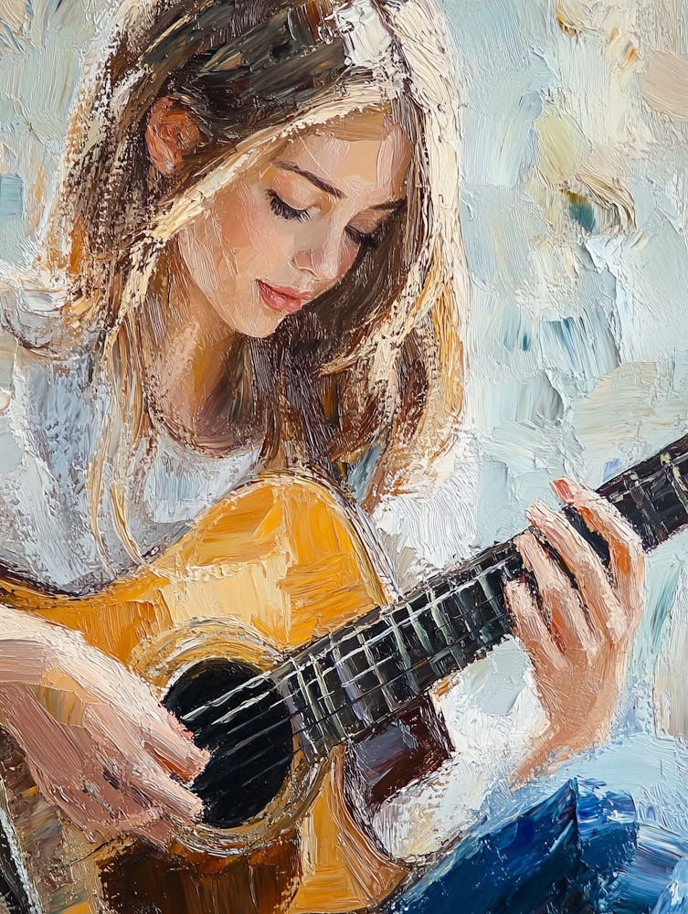 The Girl Plays The Guitar 1