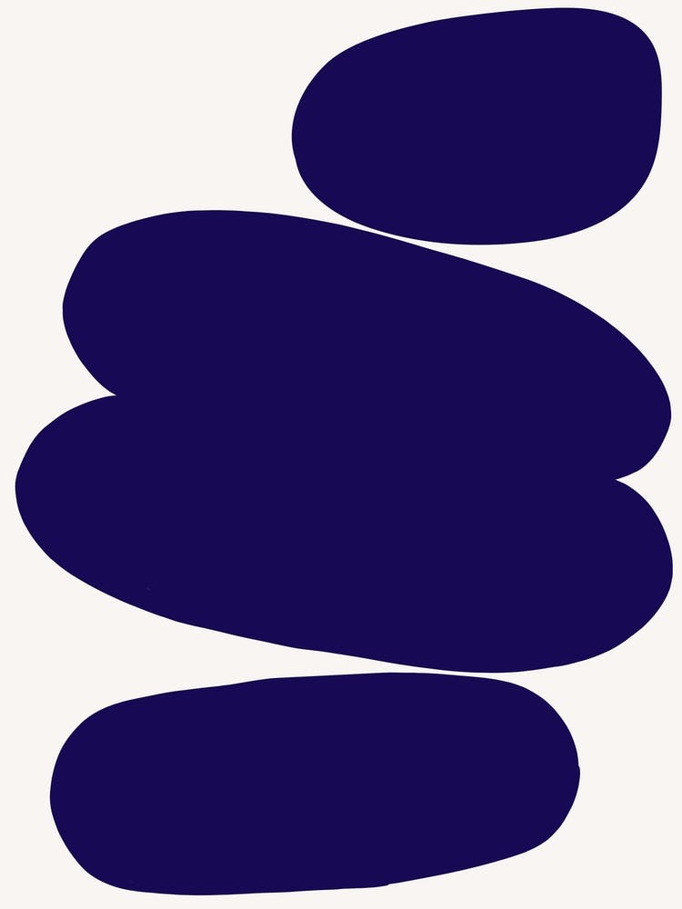 Abstract Bauhaus Shapes Navy