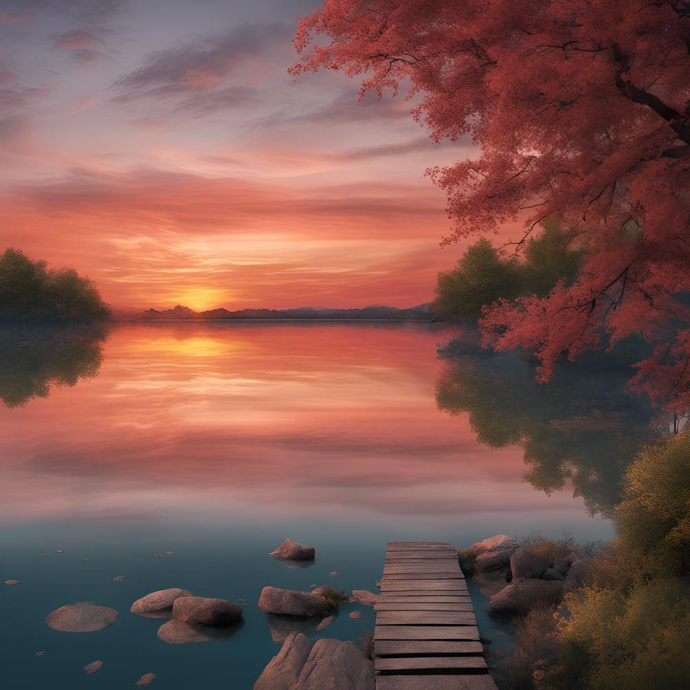 Sonnenuntergang am See