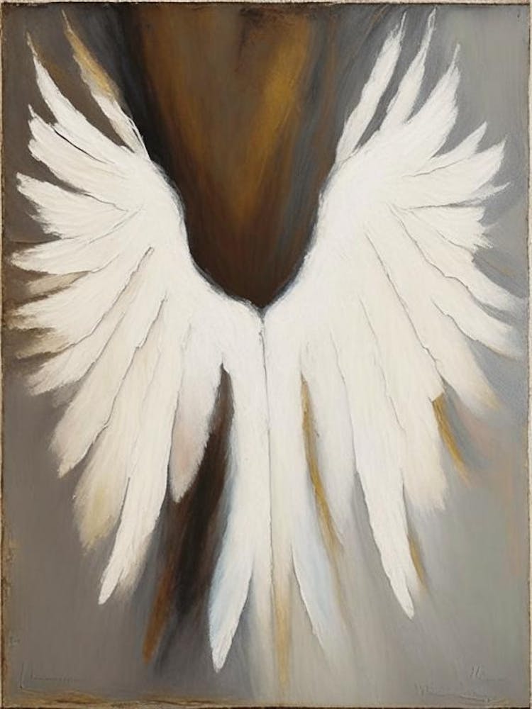 Angel Wings Symbol Abstract Painting
