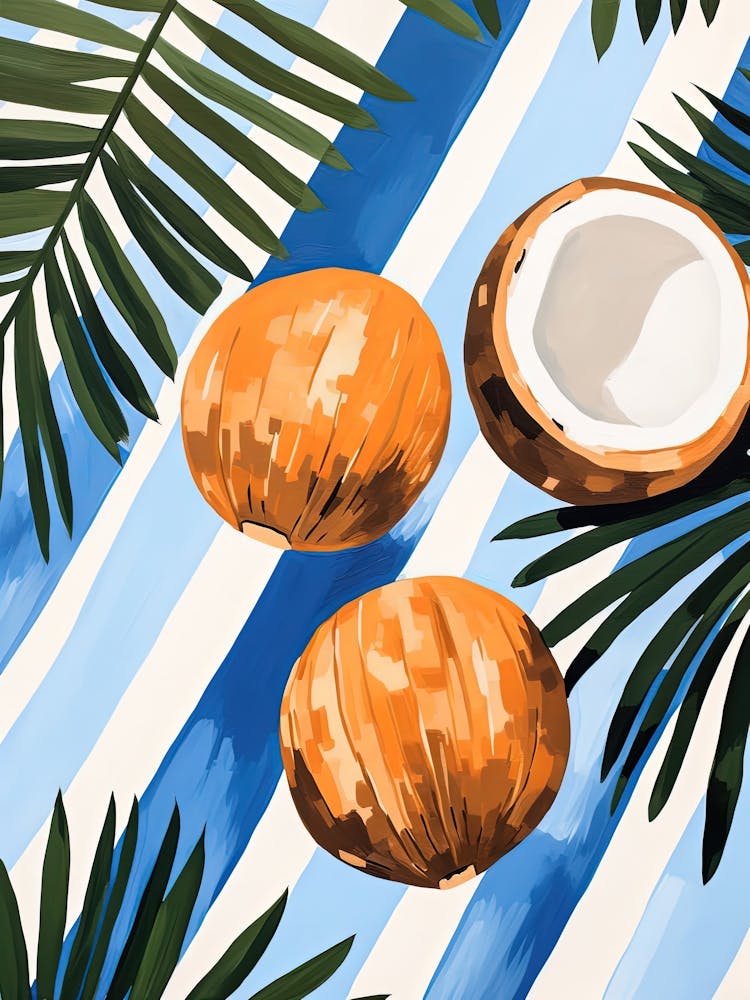 Coconut Fruit Summer Illustration 3