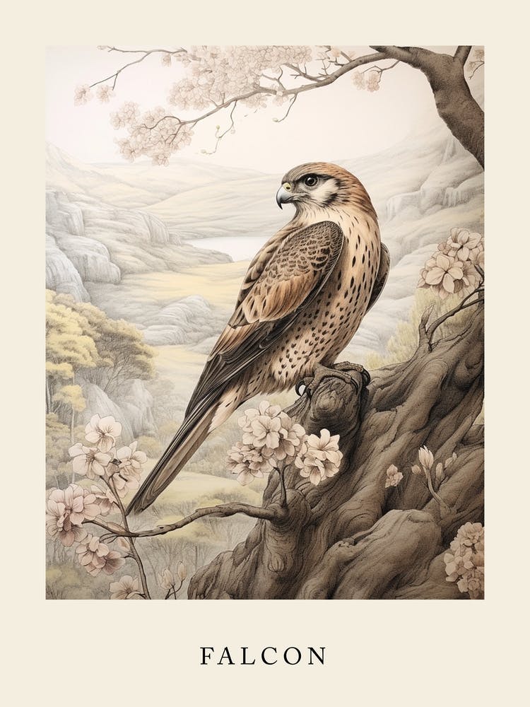 Beatrix Potter Inspired  Animal Watercolour Falcon 3