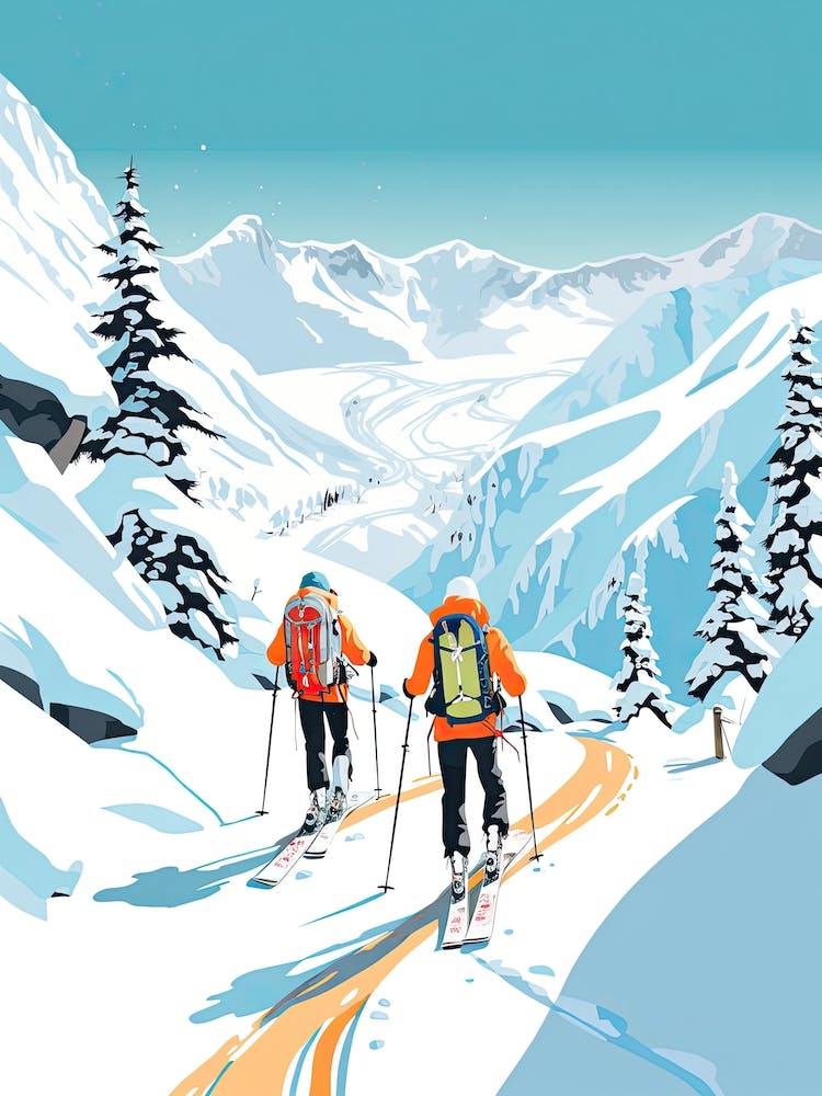 Verbier   Switzerland, Ski Resort Illustration 1