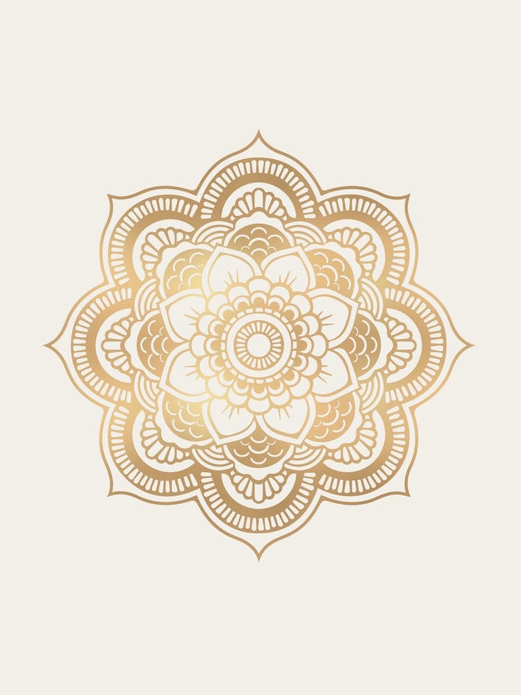 Beige Mandala No 136 B