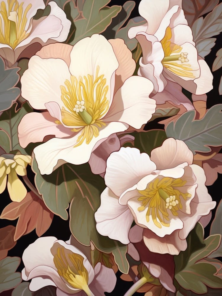 Hellebore 1 Flower Painting