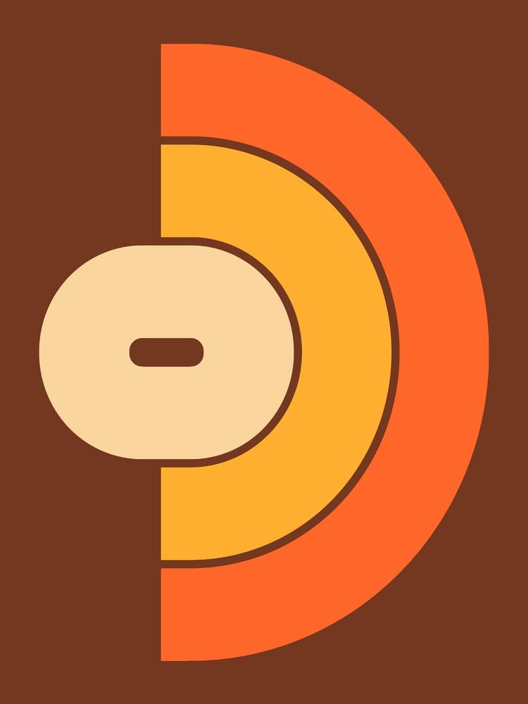 Mid Century Modern Geometric Abstract 3