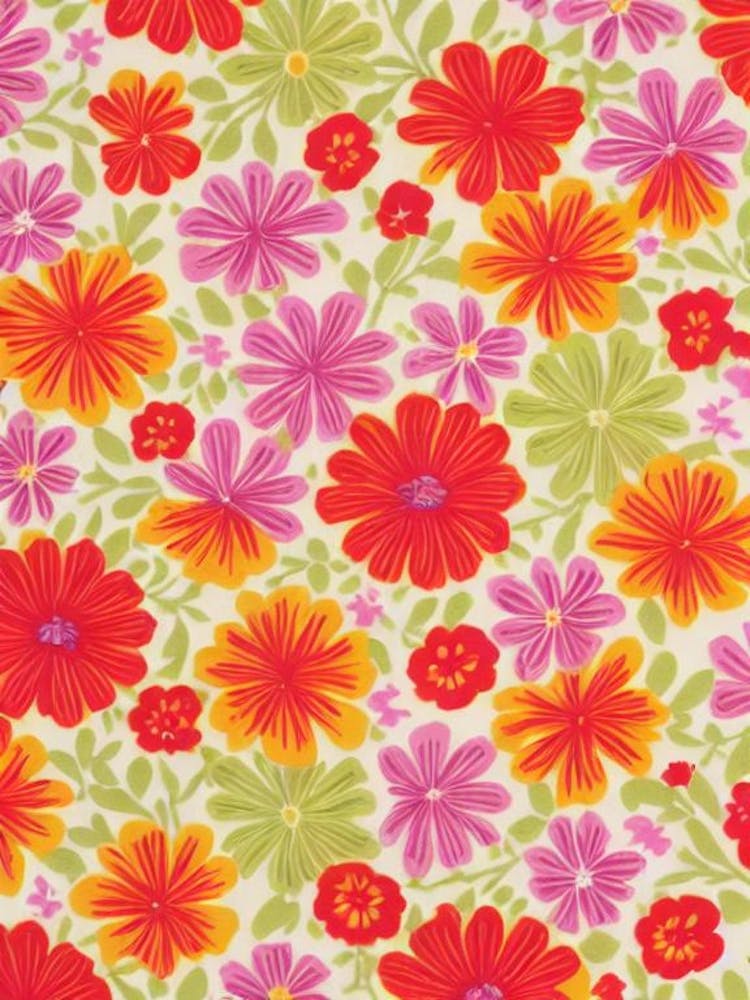 Nemesia Floral Print Retro Pattern 2 Flower
