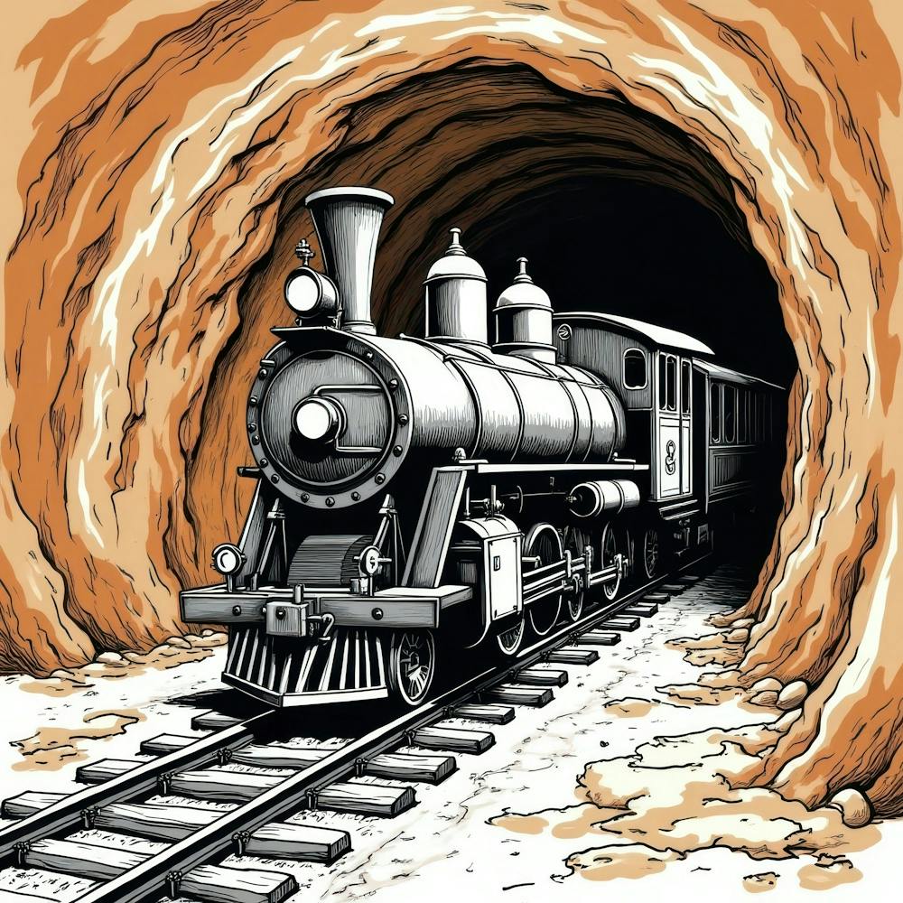 Train In The Tunnel