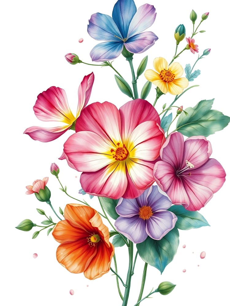 Watercolor Flowers 4
