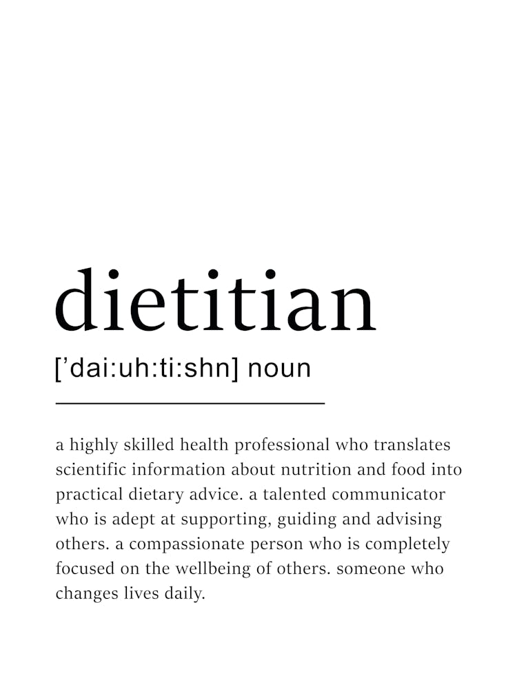 Dietitian Definition Poster - Dictionary