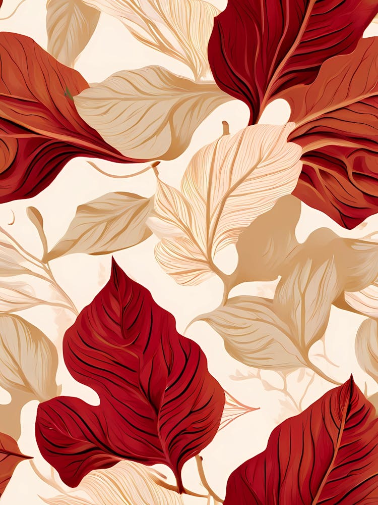 Autumn Leaves Seamless Pattern 24