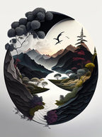 Landscapes 1, Yin and Yang Illustration