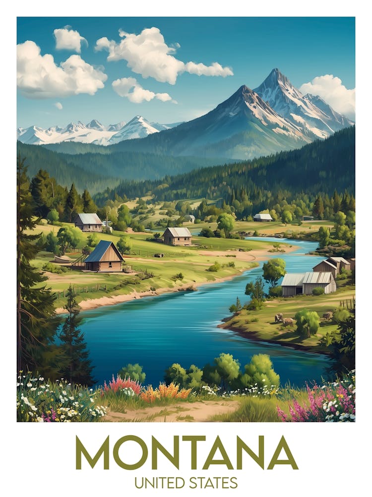 Affiche de voyage Montana