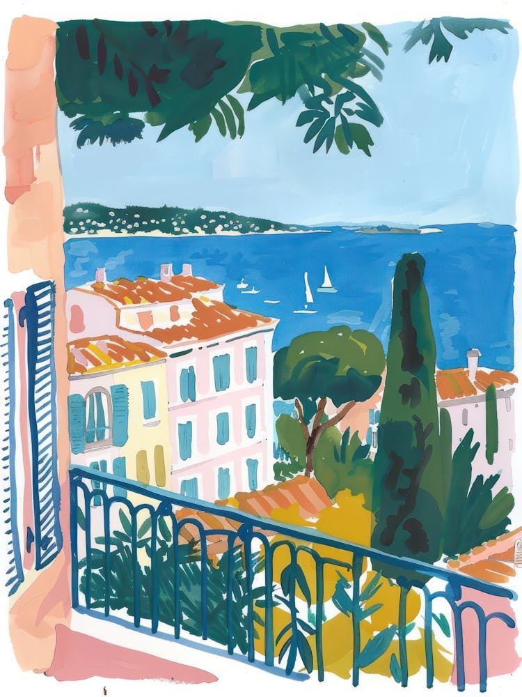 Travel Poster Happy Places Saint Tropez 2