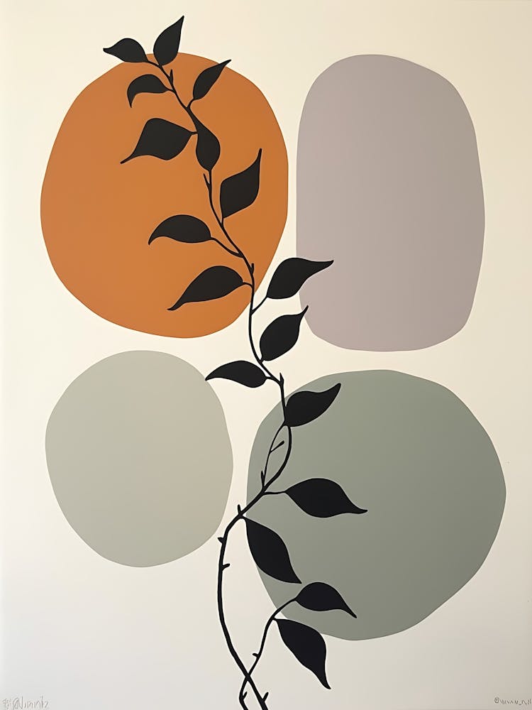 Neutral Botanical Shapes with Soft Detail