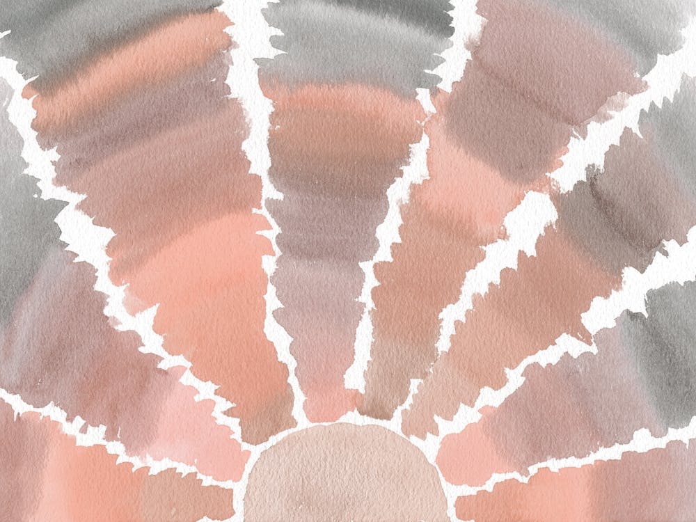 Watercolor Sunrise, Boho Sun, Sunset