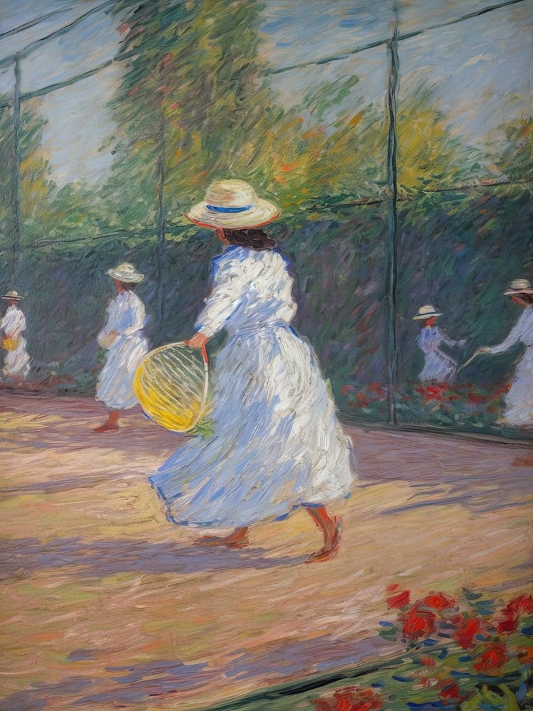 Tennis In The Style Of Monet 1
