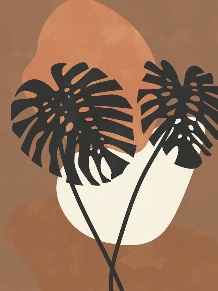 Boho Earth Tones Monstera