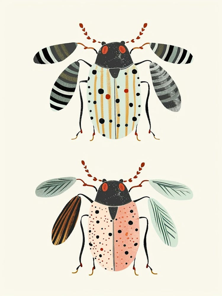 Colourful Insect Illustration Pill Bug 8