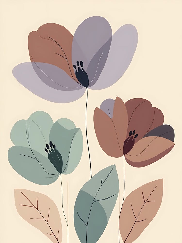 Delicate Pastel Wildflower Harmony