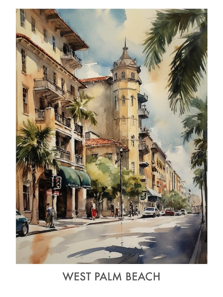 West Palm Beach Travel Poster
