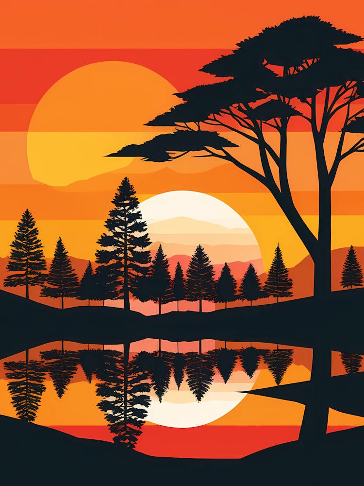 Sunset In The Forest 4