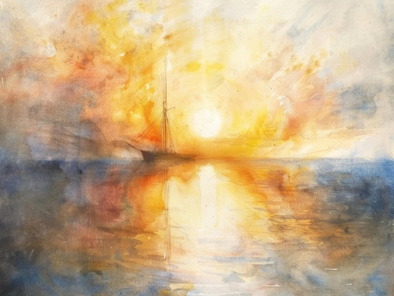 Sunset Sailboat 4
