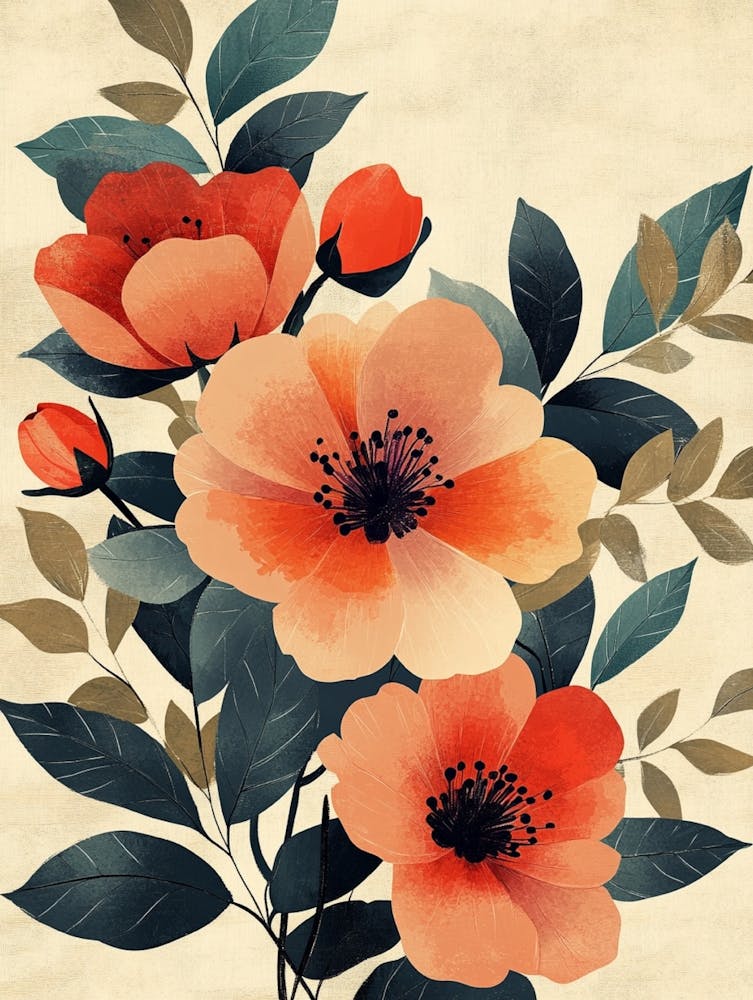 Red And Orange Flowers