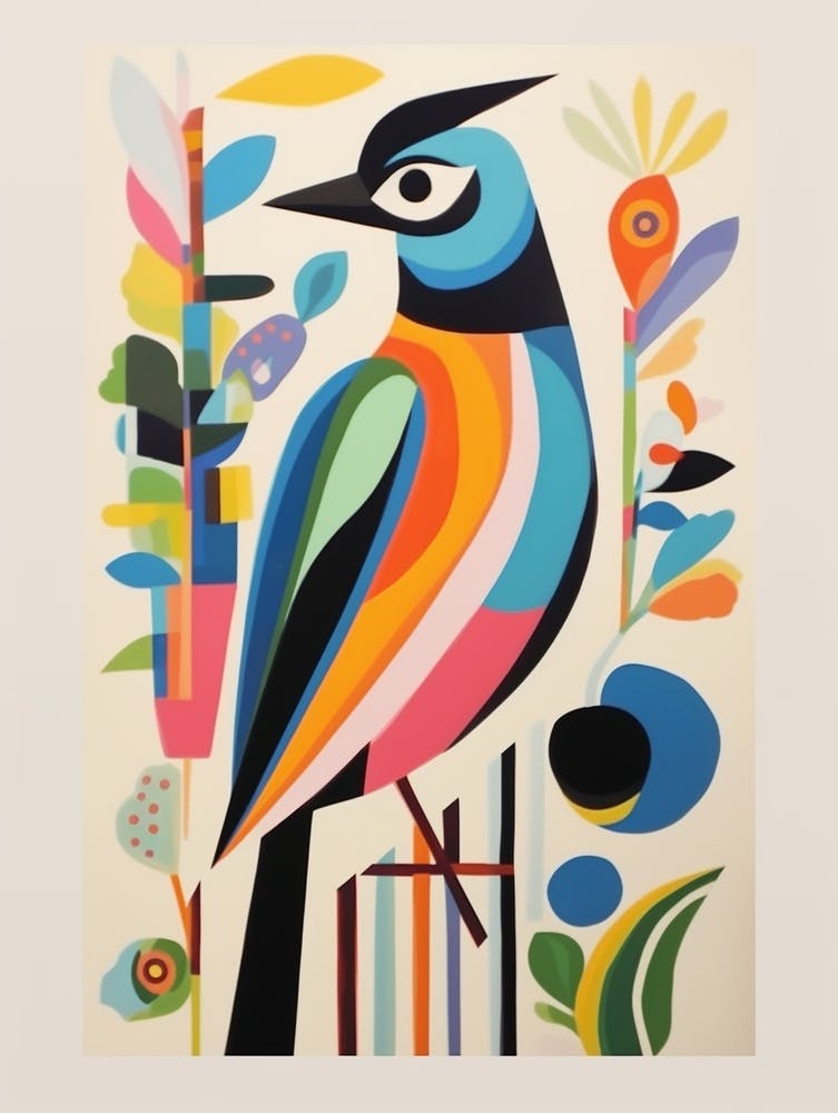 Colourful Scandi Bird Lapwing 1